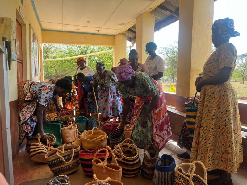 Community basket weaving project